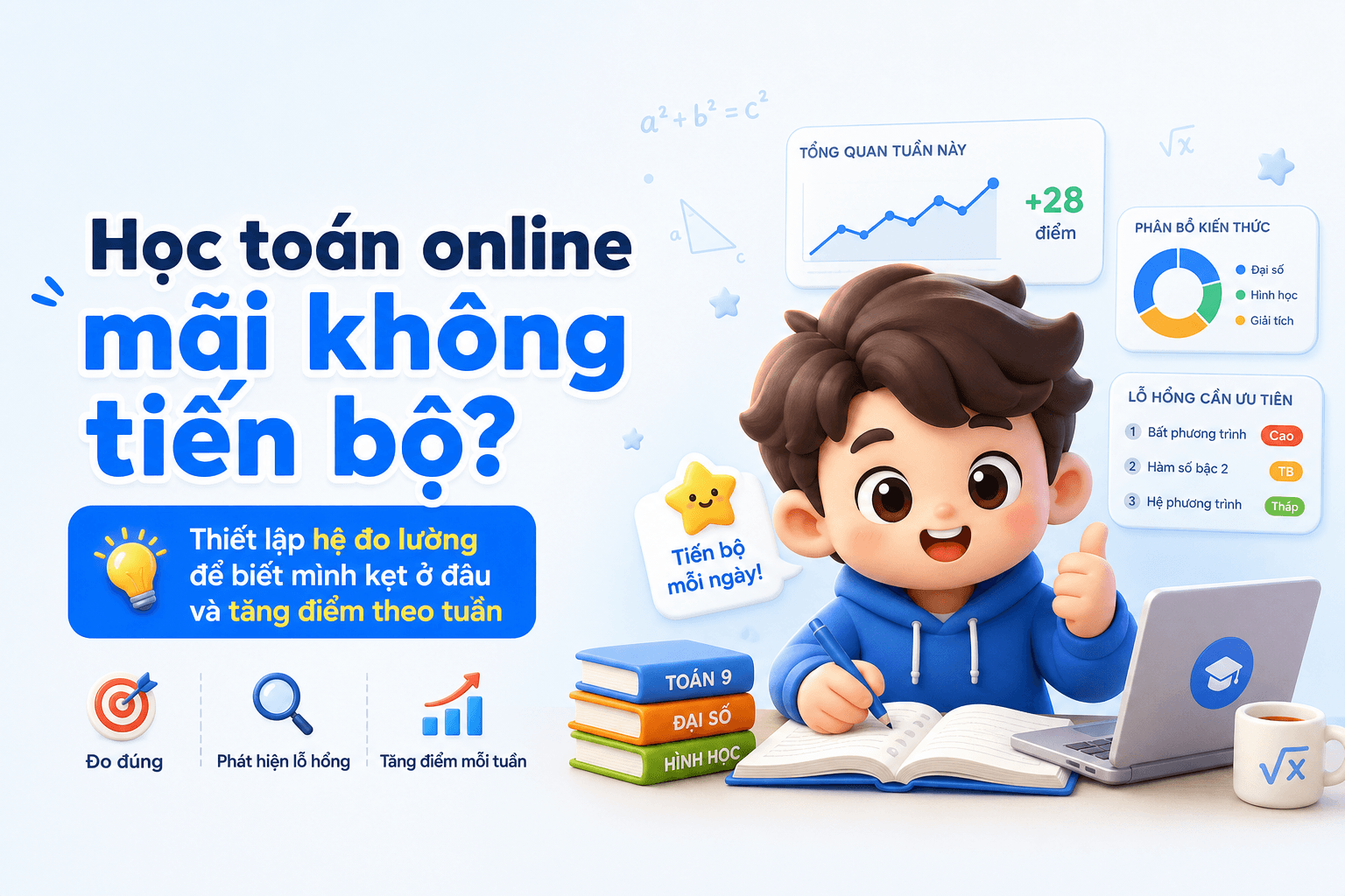 Học Toán online: Cách theo dõi tiến bộ của con theo từng tuần