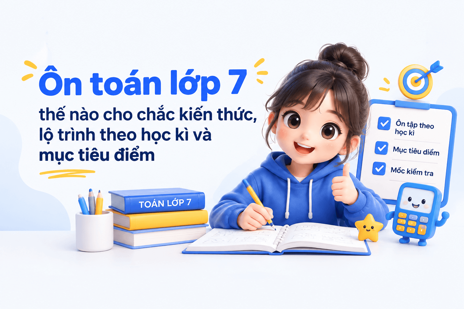Ôn toán lớp 7 thế nào cho chắc kiến thức, lộ trình theo học kì và mục tiêu điểm