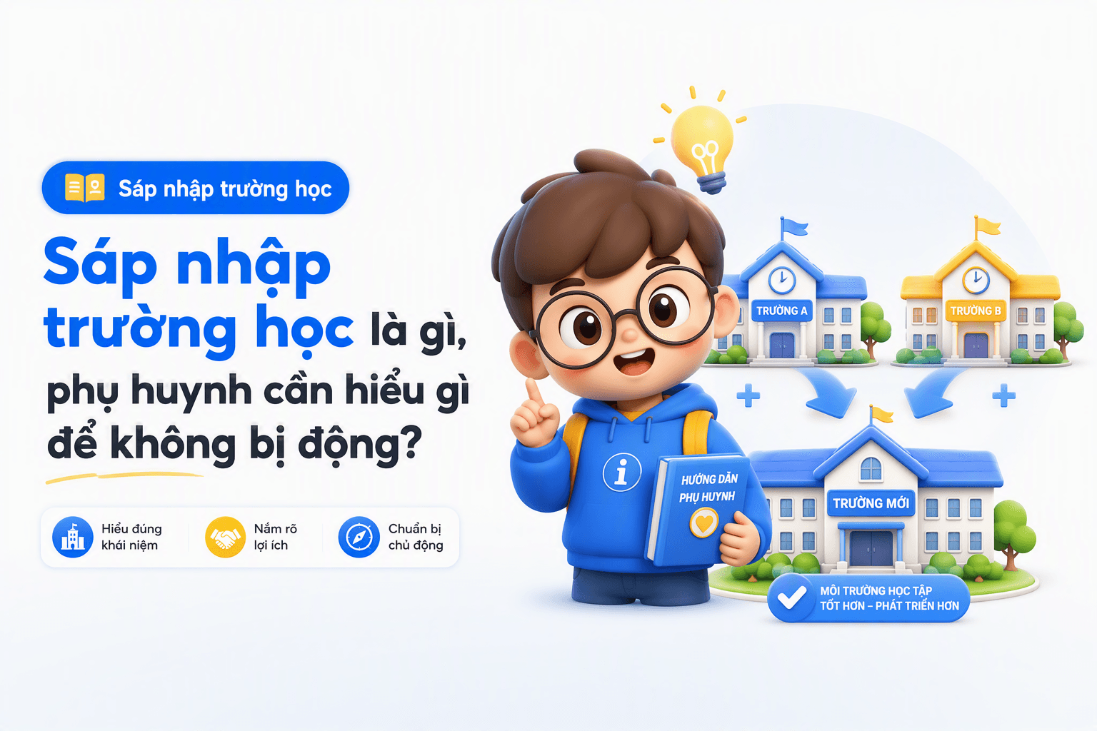 Sáp nhập trường học là gì, phụ huynh cần hiểu gì để không bị động?